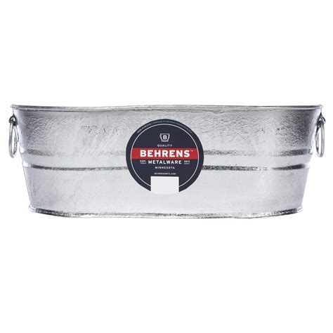 Behrens™ 4 Gallon Hot Dipped Galvanized Steel Oval Tub